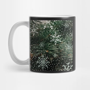 Snowflake christmas tree design Mug